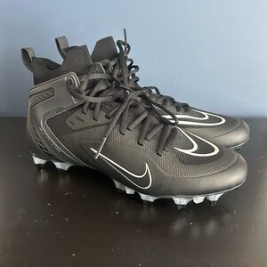 Nike Alpha Huarache 8 Elite LAX Black Lacrosse Cleats CW4447-001 Men's Size 10